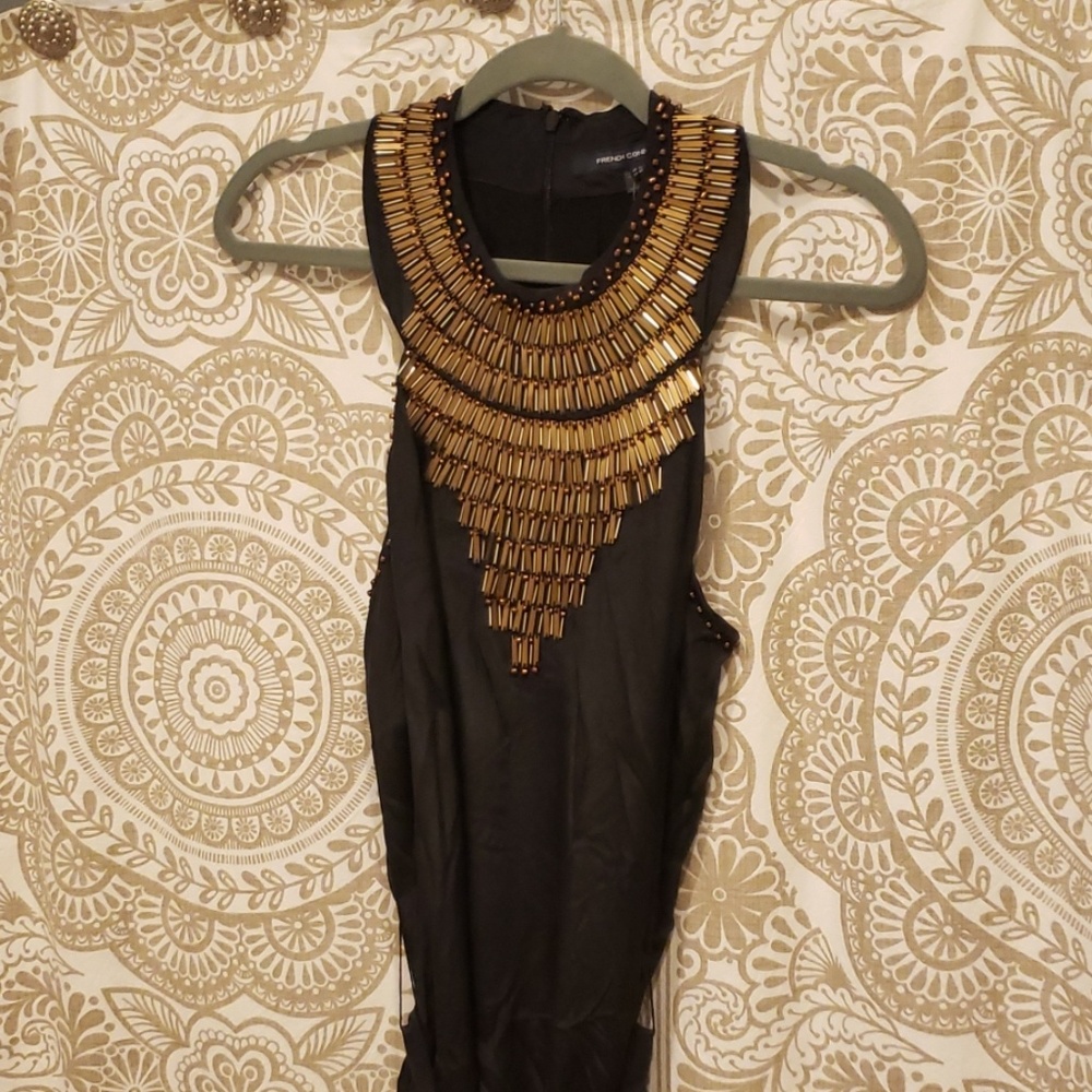 French Connection 100% Silk Halter Dress